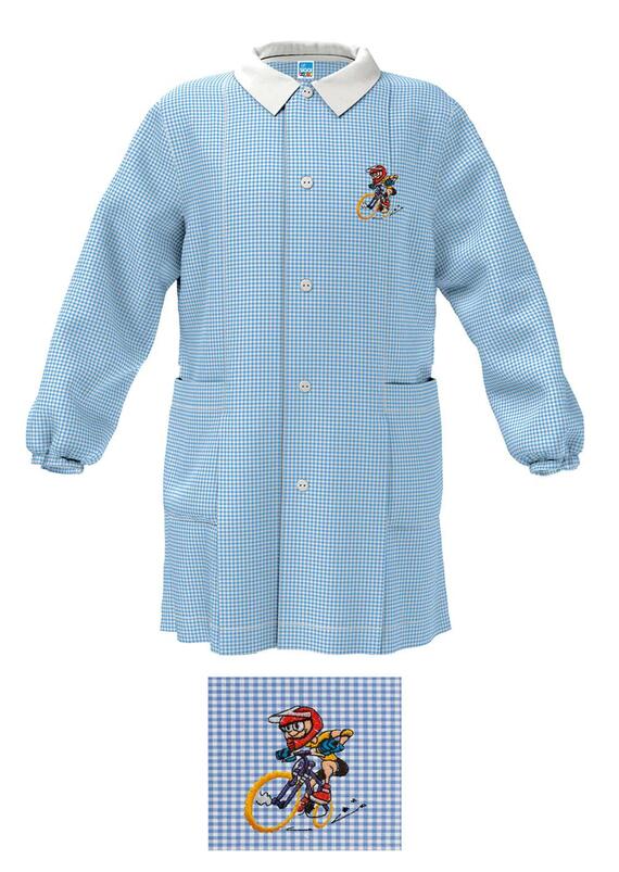 Siggi Happy School child kindergarten apron 33GR3897 BMX embroidery